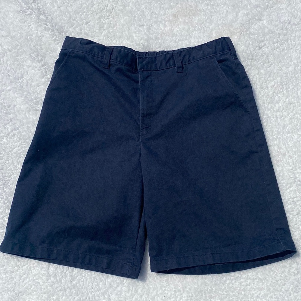 School bell navy shorts husky 32 waste elastic stretch